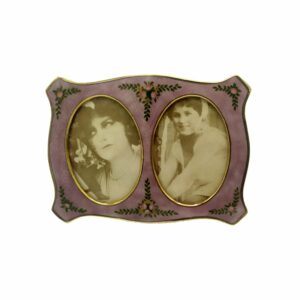 Salimbeni Enameled Sterling Silver Enchanting Frame for 2 Photographs