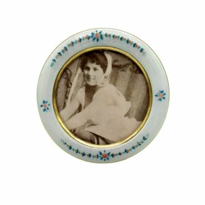 Photo frame Round Enamel White Sterling Silver Salimbeni