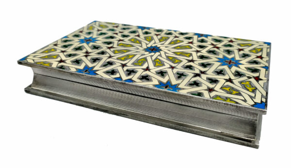 Koran Holder Fine Hand-Engraving and Enamel Sterling Silver Salimbeni - Image 4
