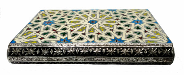 Koran Holder Fine Hand-Engraving and Enamel Sterling Silver Salimbeni - Image 5