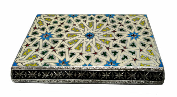 Koran Holder Fine Hand-Engraving and Enamel Sterling Silver Salimbeni - Image 6