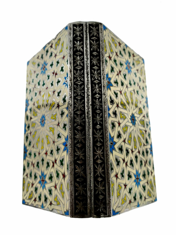 Koran Holder Fine Hand-Engraving and Enamel Sterling Silver Salimbeni - Image 7