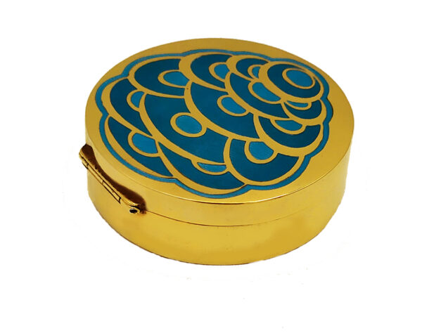 Pillbox Shades Salimbeni Enamel Sterling Silver Round Pillbox - Image 2