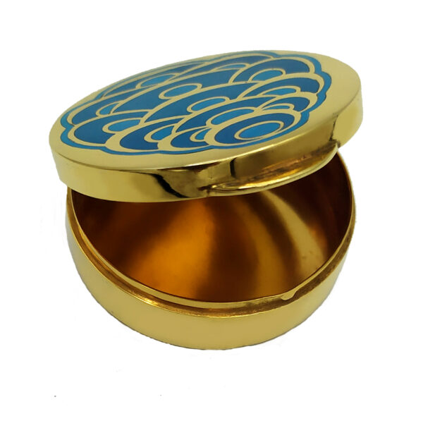 Pillbox Shades Salimbeni Enamel Sterling Silver Round Pillbox - Image 4