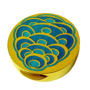 Pillbox Shades Salimbeni Enamel Sterling Silver Round Pillbox