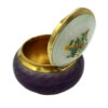 Pill Box Round guillochè and hand-painted miniature Salimbeni. - Image 2