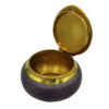 Pill Box Round guillochè and hand-painted miniature Salimbeni. - Image 5