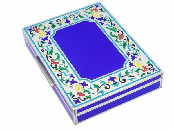 Table Box Jugendstil with Fired Enamelled Miniatures Salimbeni - Image 3