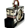 Small travel or table clock in 925/1000 sterling silver with Art Deco design - Image 4