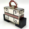 Small travel or table clock in 925/1000 sterling silver with Art Deco design - Image 7
