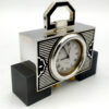 Table Clock 925 Sterling Silver Handmade by Salimbeni Art Deco design - Image 2