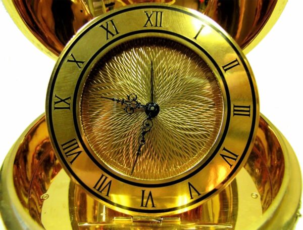 Sterling silver Egg, enamel on guillochè, table clock Salimbeni - 6616-7654 - - Image 2