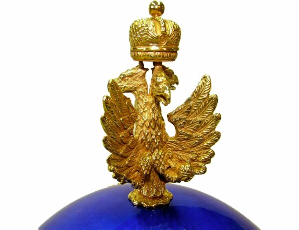 Sterling silver Egg, enamel on guillochè, table clock Salimbeni - 6616-7654 - - Image 3