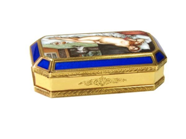 Sterling silver fire Enameled rectangular Jewel box with Miniature Salimbeni 1 scaled