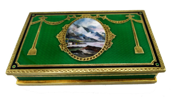 Table Cigarette Case Sterling Silver Enamel miniature Salimbeni 2 scaled