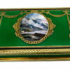 Table Cigarette Case Green Fired Enamel Sterling Silver Miniature Salimbeni - Image 3