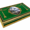 Table Cigarette Case Green Fired Enamel Sterling Silver Miniature Salimbeni - Image 4