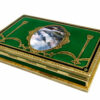 Table Cigarette Case Green Fired Enamel Sterling Silver Miniature Salimbeni - Image 6