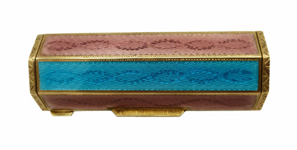 Table Cigarette Case George v with Two-Tone Striped Fired Enamel Salimbeni - Image 7