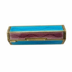 Table Cigarette Case George v with Two-Tone Striped Fired Enamel Salimbeni