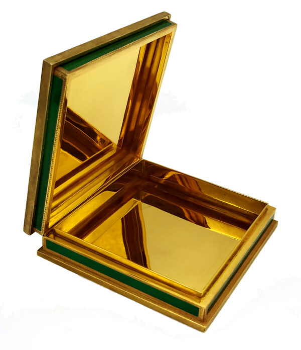 Salimbeni Square Box Green and Sky Colours, Louis XVI Empire Style - Image 5