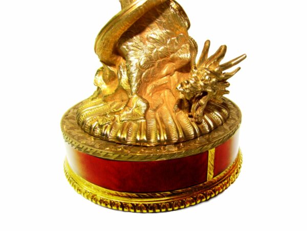 Centerpiece Sterling Silver, Fire Enameled on Guilloche Snake Handle Salimbeni - Image 3