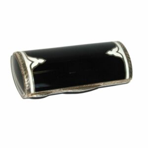 Ladies' Cigarette Case sterling silver enamel black and white Art deco Style Salimbeni