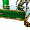Salimbeni Candlestick Sterling Silver Green Fire Enameled Guilloché Engraved - Image 4