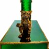 Salimbeni Candlestick Sterling Silver Green Fire Enameled Guilloché Engraved - Image 7