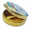 Pill Box Sterling Silver with Sailboat Hand-Painted with Fired Enamel - Image 3