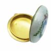 Salimbeni White Snuff Box or Pill Box Guilloche Enamel Box with Miniature Bird - Image 3