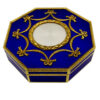 Table Box Russian Impero Style Ornaments on Blue and White Enamel Salimbeni - Image 3