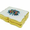 Pill Box Shaped Guilloche Enamel Box Floral Wreath Salimbeni - Image 4