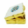 Pill Box Shaped Guilloche Enamel Box Floral Wreath Salimbeni - Image 6