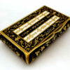 Snuff Box Hand-Engraved Black and White Enamel Guilloche Salimbeni - Image 3