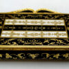 Snuff Box Hand-Engraved Black and White Enamel Guilloche Salimbeni - Image 4