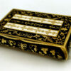 Snuff Box Hand-Engraved Black and White Enamel Guilloche Salimbeni - Image 7