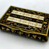 Snuff Box Hand-Engraved Black and White Enamel Guilloche Salimbeni - Image 8