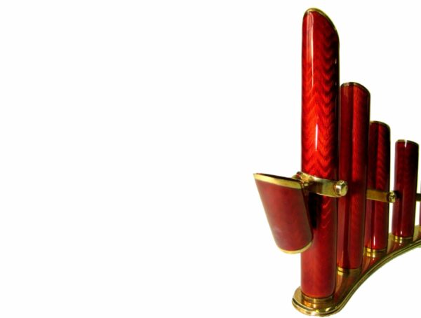 Sterling Menorah Modern Style Enalmeled Silver Salimbeni - Image 2