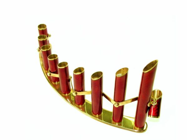 Sterling Menorah Modern Style Enalmeled Silver Salimbeni - Image 3