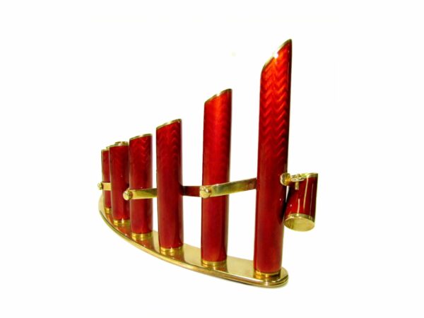 Sterling Menorah Modern Style Enalmeled Silver Salimbeni - Image 4