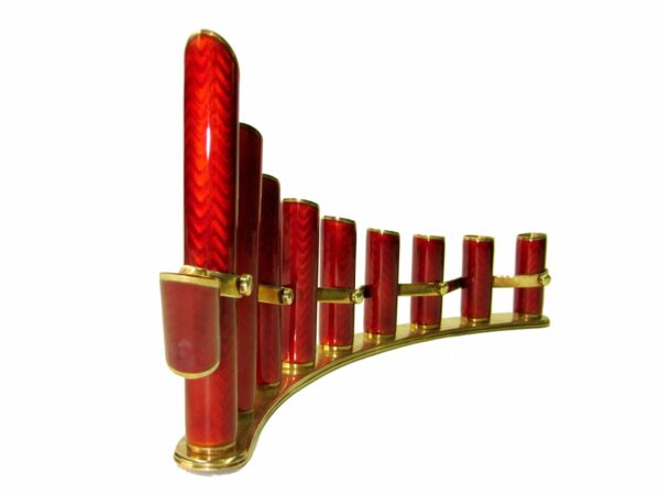 Sterling Menorah Modern Style Enalmeled Silver Salimbeni - Image 5