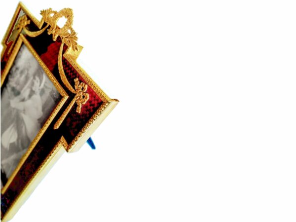 Sterling Silver Frame Red Enameled Guilloche Salimbeni - Image 4