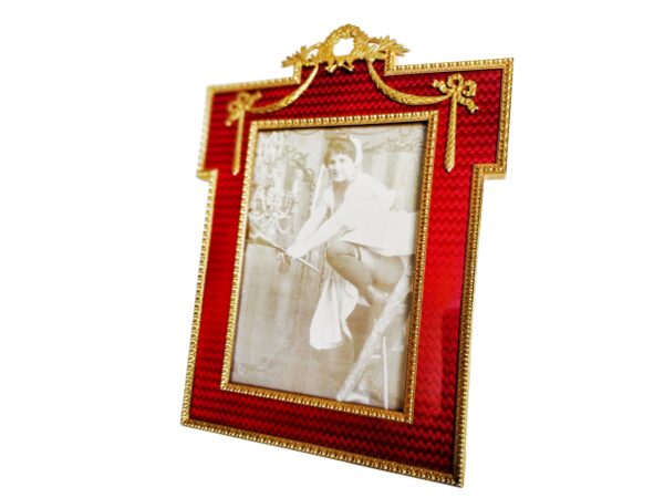 Sterling Silver Frame red enameled guilloche Salimbeni Main Image scaled