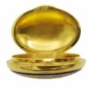 Oval Snuff Box or Pill Box Guilloche Enamel Hand-Painted Floral Wreath Salimbeni - Image 4