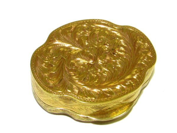 Sterling Silver pill box hand engravings fire enamel hand painted Salimbeni 4 scaled