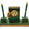 Sterling Silver Desk Centerpiece Gold Plated with Fire Enamels on Guilloche' Salimbeni - Image 2