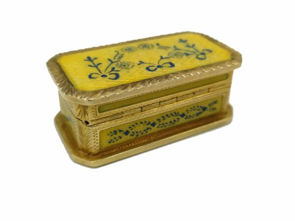 Sterling Silver Pillbox Fired Enamels with Empire Style Ornaments Salimbeni - Image 3