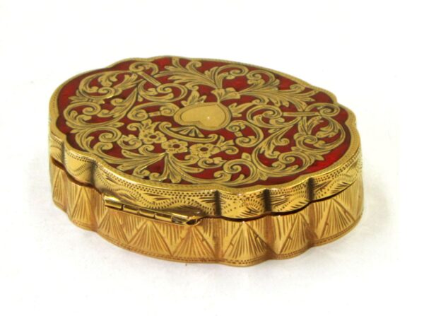 Sterling silver Snuff box Gold Plated Hand Engraved Salimbeni 11 scaled