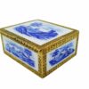 Sterling Silver Snuff Box Monochrome Blue Hand-Painted Miniatures Salimbeni - Image 3